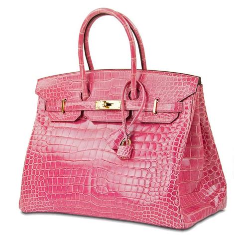 hermes birkin pink alligator|hermes birkin alligator bag.